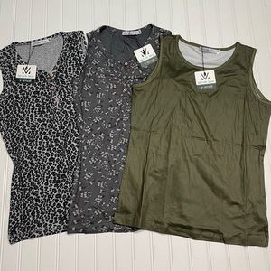 NWT Lot of 3 Sleeveless Tank Tops XS